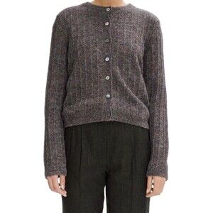 A.P.C. Milena Brown Womens Button Cardigan Wool Alpaca Blend Sweater XS Shruken